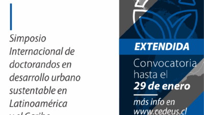 Convocatoria Simposio INTERNACIONAL DE DOCTORANDOS Desarrollo Urbano Sustentable en Latinoamérica y el Caribe
