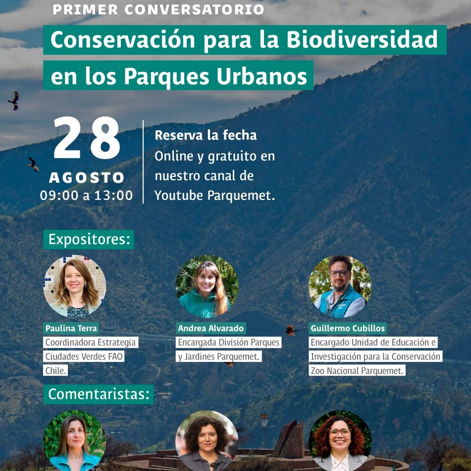 Conversatorio online de PARQUEMET: Conservación para la biodiversidad en los parques urbanos