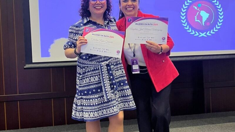 Carolina Rojas recibe el Premio Latinoamericano de Mujeres en Ruta 2025 del OBGEM