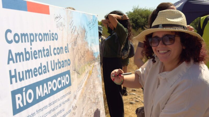 Carolina Rojas participó en la proclamación del río Mapocho como Humedal Urbano