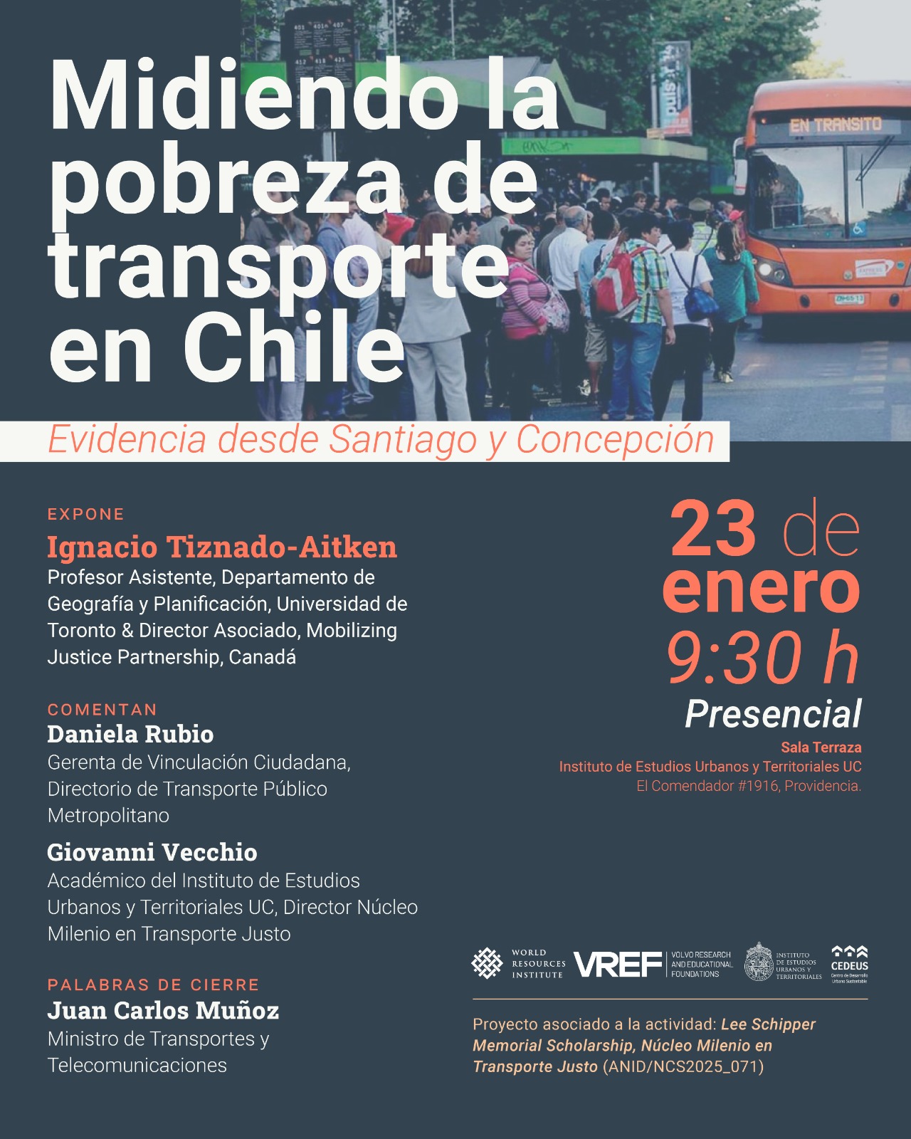 Santiago | Midiendo la pobreza de transporte en Chile: Evidencia desde Santiago y Concepción