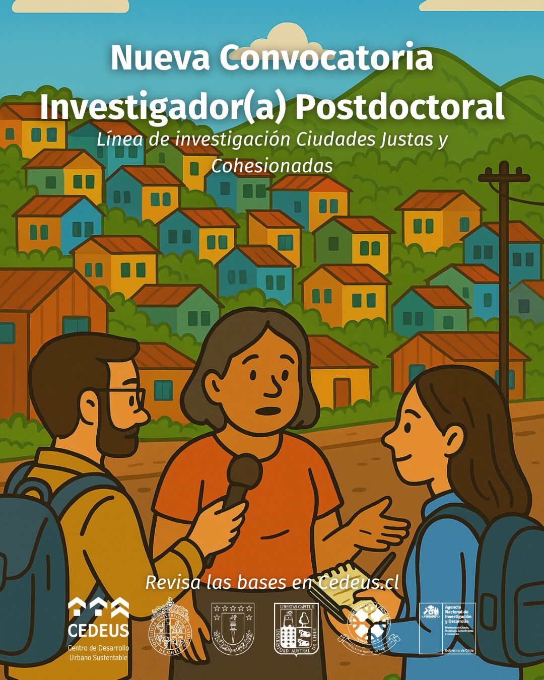 Convocatoria Investigador(a) postdoctoral para Ciudades Justas y Cohesionadas